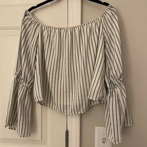 Altar’d State striped off the shoulder top